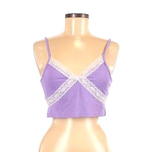 Shein purple lace crop top